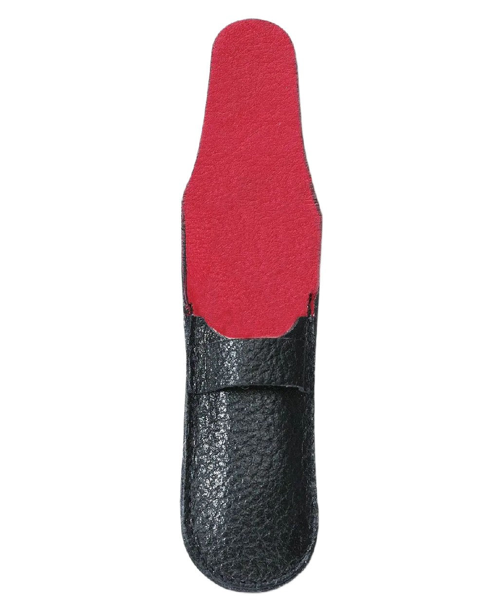 Black Coloured Victorinox Leather Pouch with Loop on white background