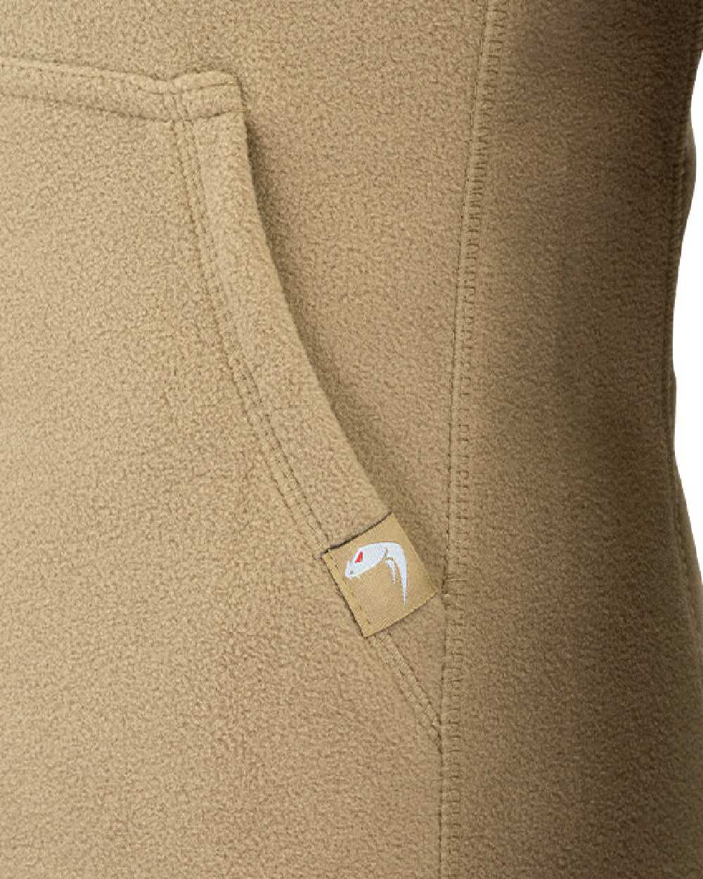 Coyote Coloured Viper Fleece Hoodie on white background