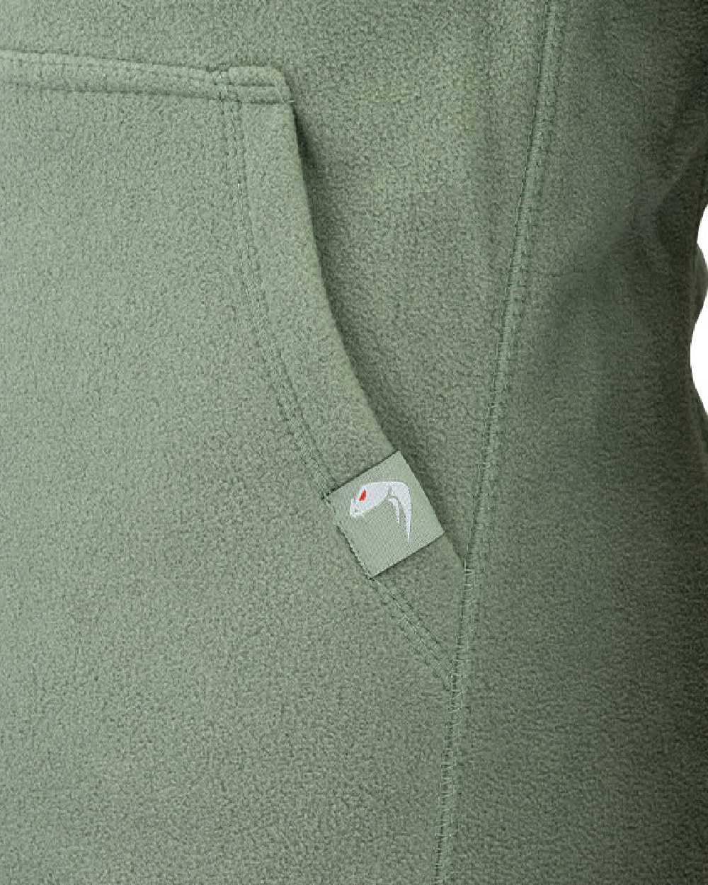 Green Coloured Viper Fleece Hoodie on white background