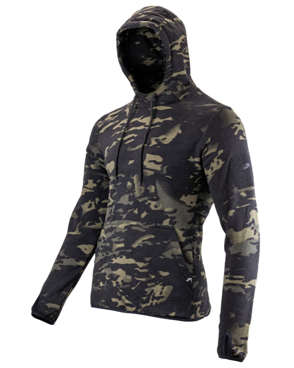 VCAM Black Coloured Viper Fleece Hoodie on white background