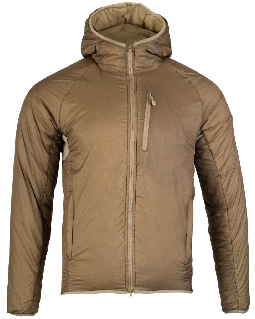 Dark Coyote Coloured Viper Frontier Jacket on white background