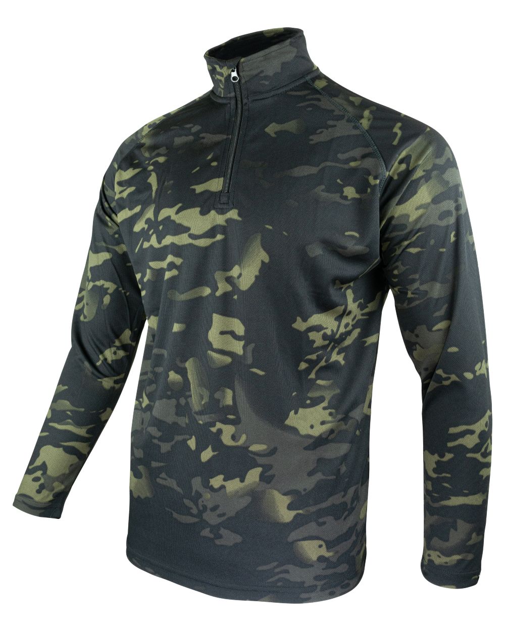 VCAM Black Coloured Viper Mesh-Tech Armour Top on white background