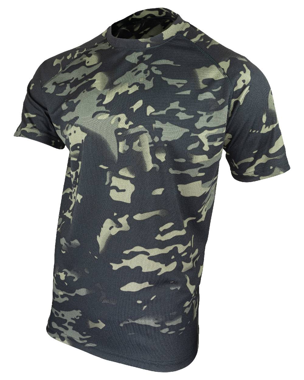 VCAM Black Coloured Viper Mesh-Tech T-Shirt on white background