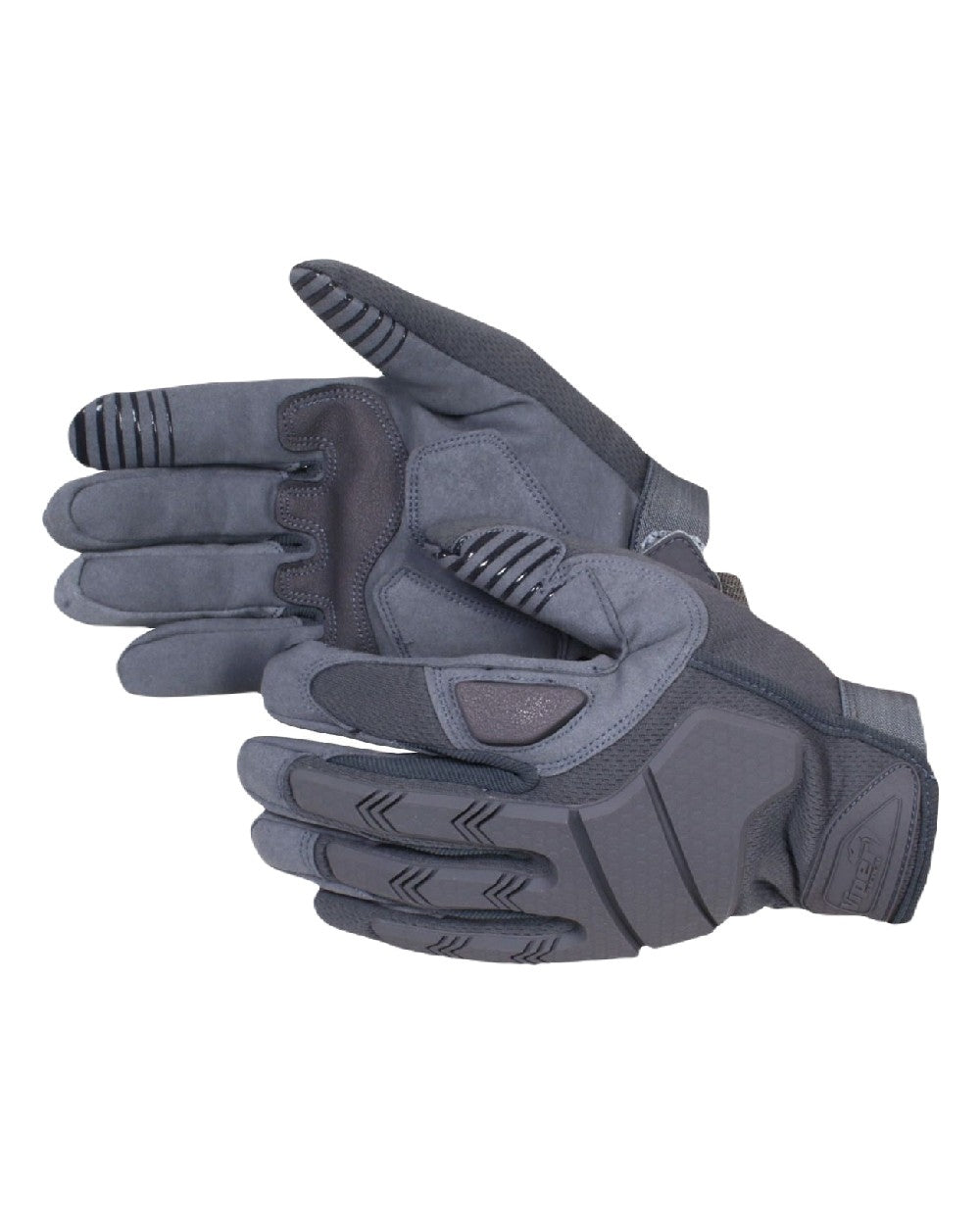 Titanium Coloured Viper Recon Gloves on white background