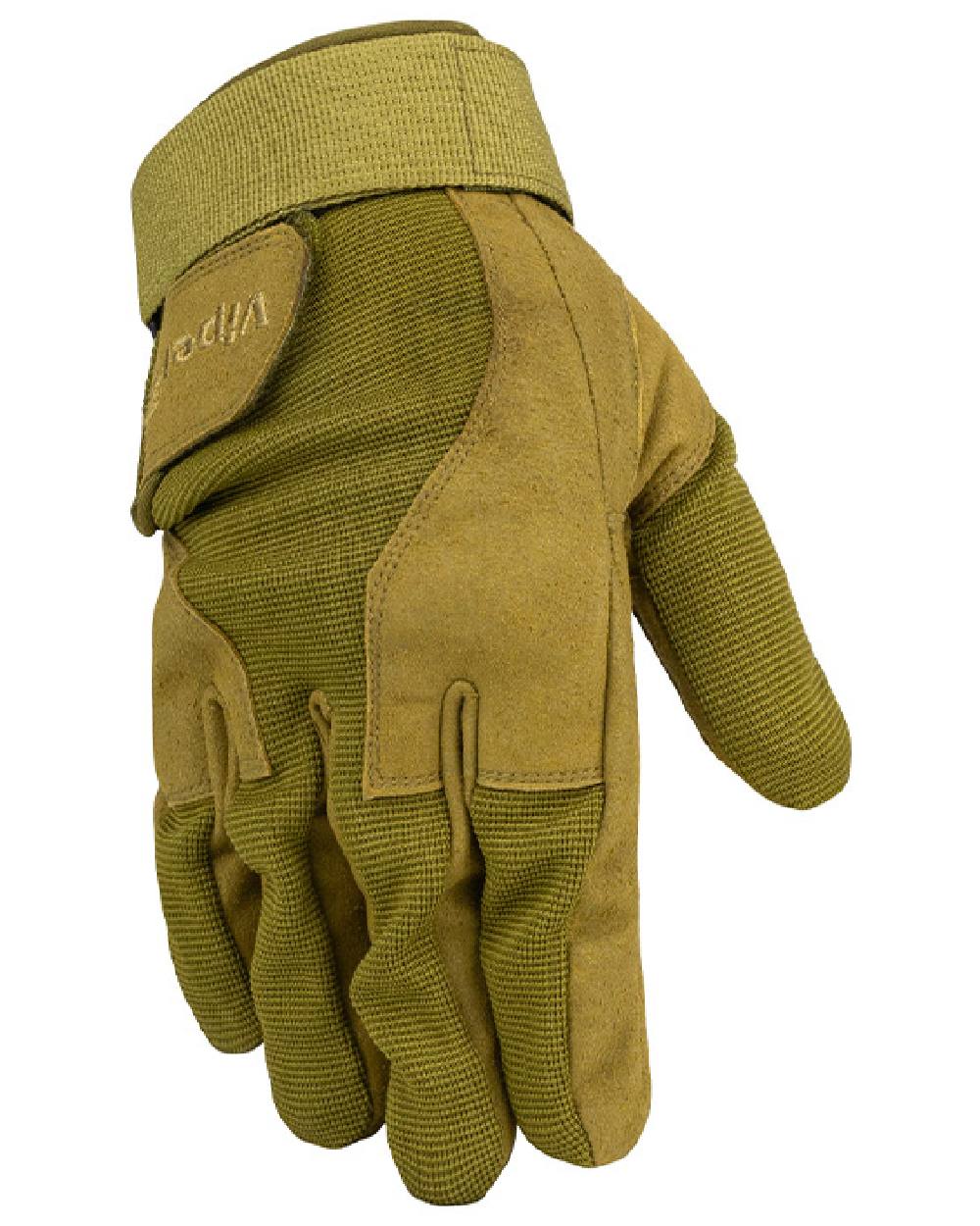 Green Coloured Viper Special Ops Gloves on white background