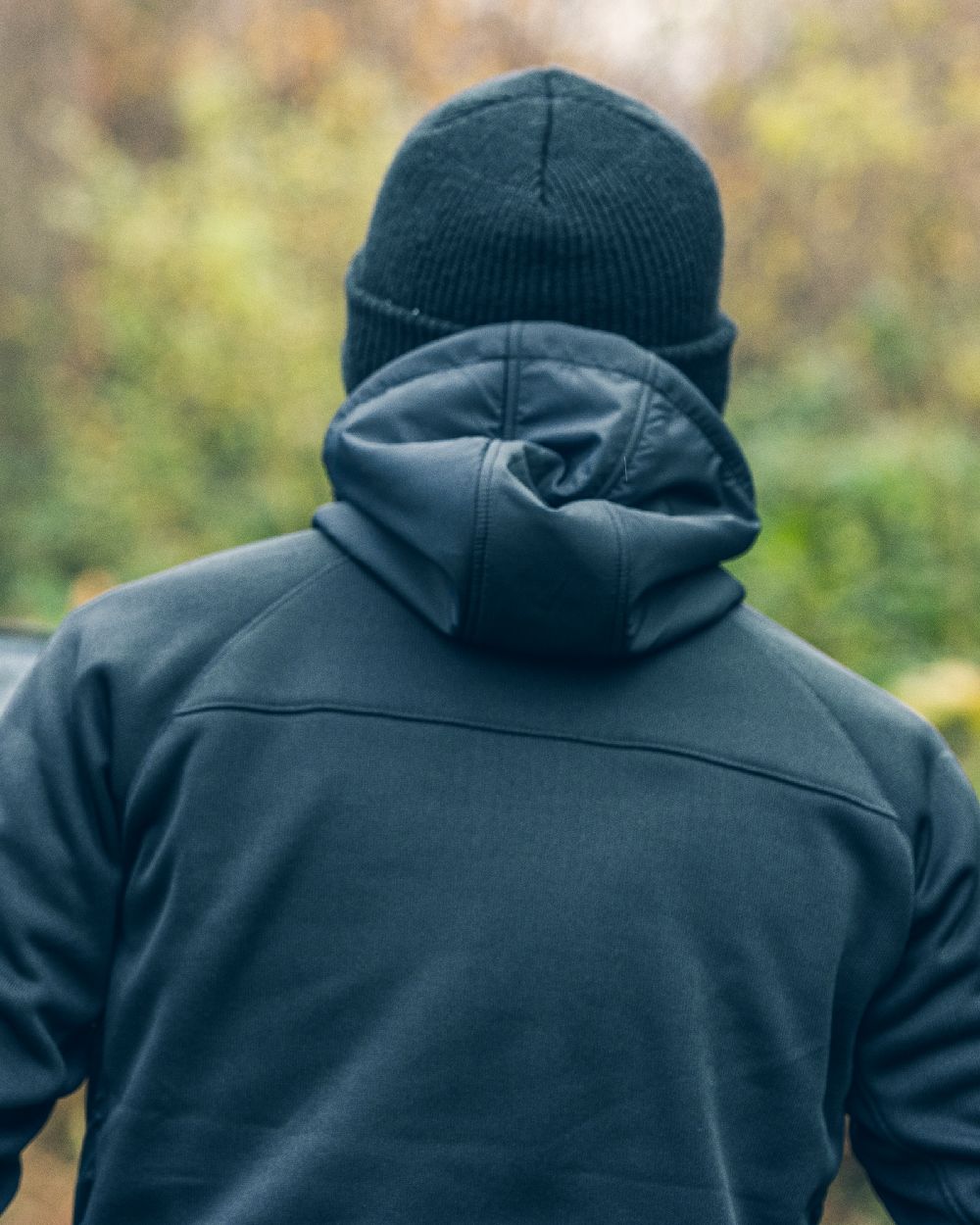 Black coloured Viper Storm Hoodie on blurry background