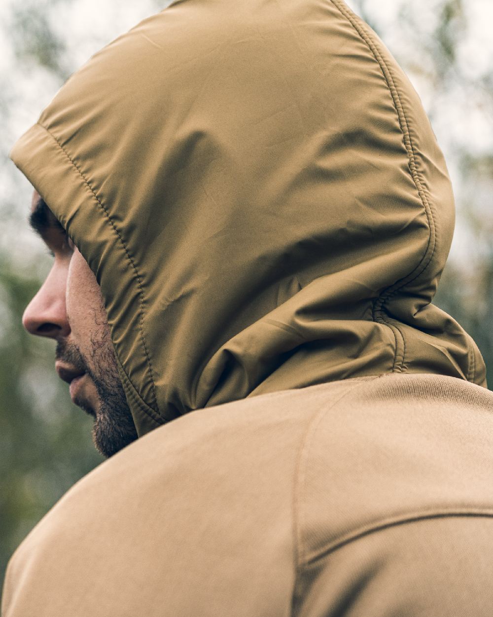 Coyote coloured Viper Storm Hoodie on blurry background