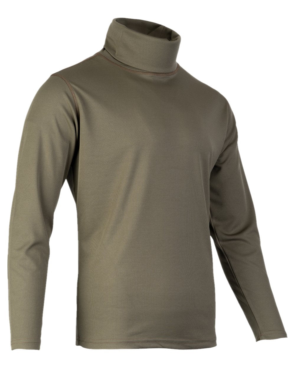 Green Coloured Viper Tactical Roll Neck Top on white background