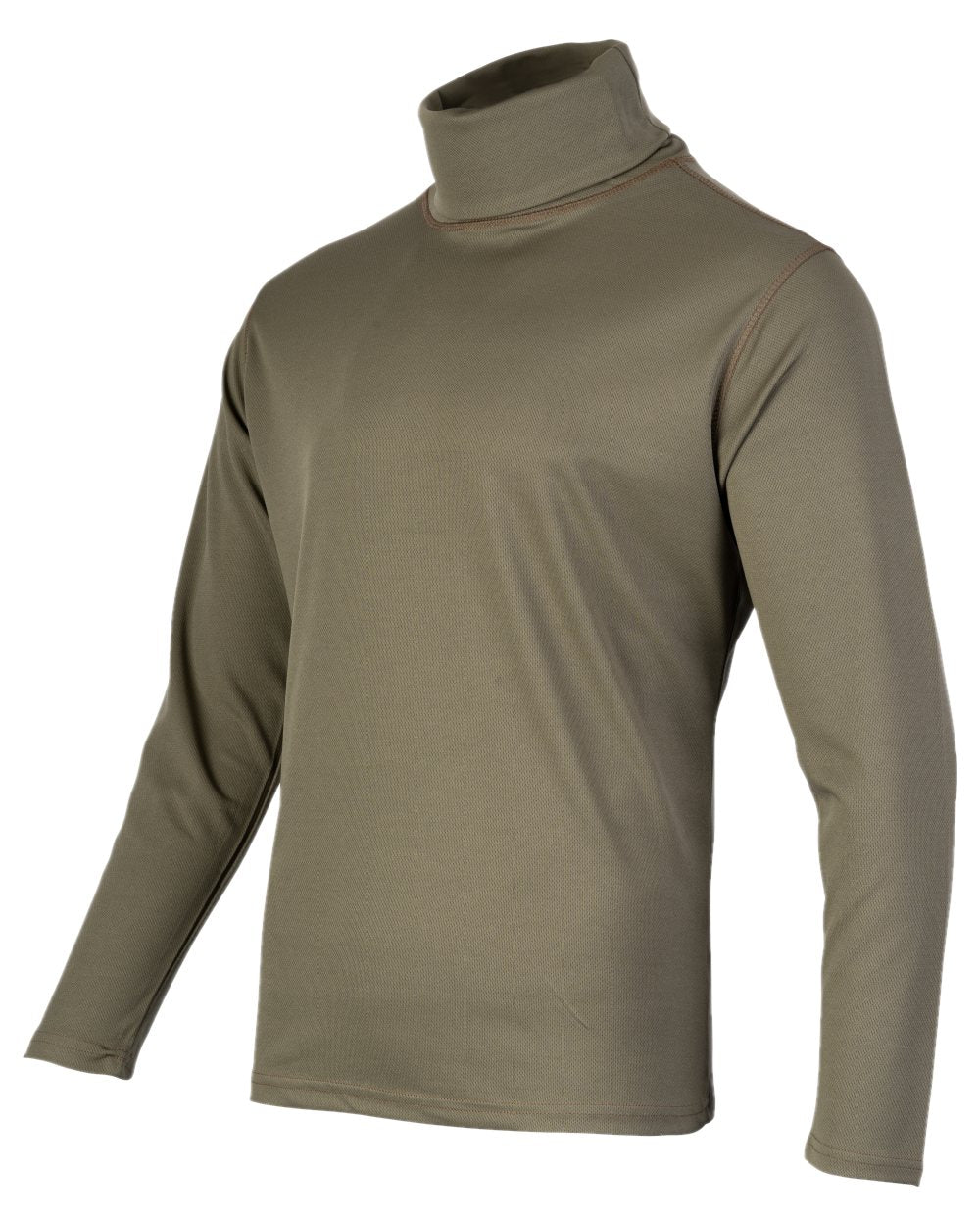 Green Coloured Viper Tactical Roll Neck Top on white background
