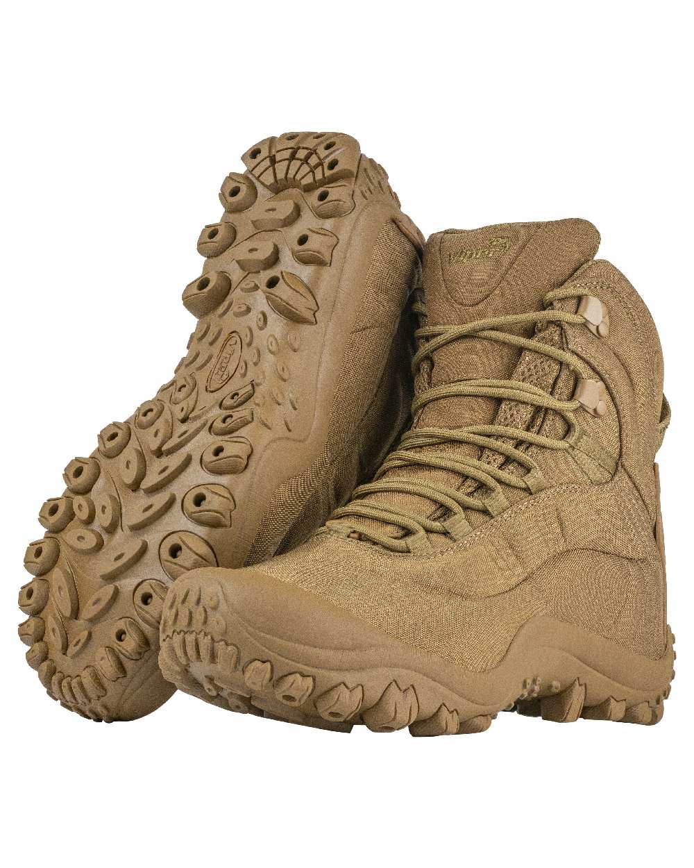 Coyote Coloured Viper Venom Boots on white background