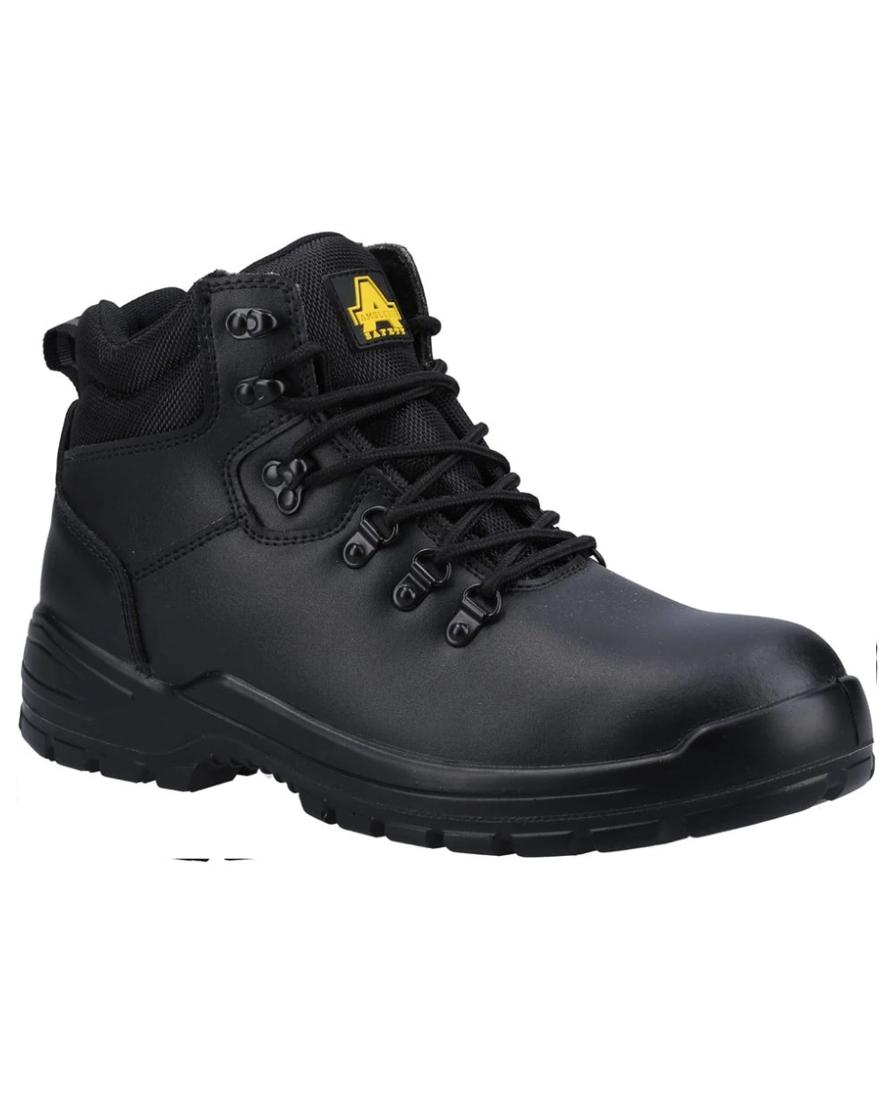 Black coloured Amblers Safety 258 Safety Boots on a white background