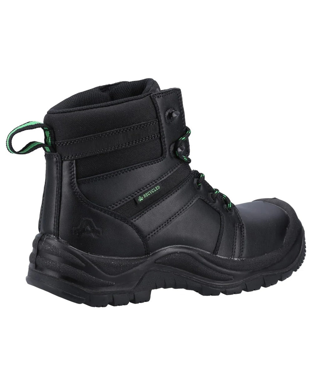 Black Colored Amblers Safety AS502 Oak Safety Boots on a White background