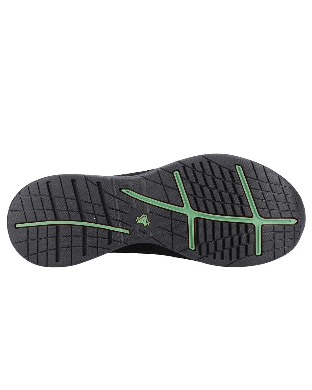 Black coloured Amblers Safety AS609 Fleur Safety Trainers on a white background