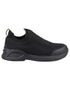 Black coloured Amblers Safety AS609 Fleur Safety Trainers on a white background