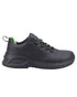 Black coloured Amblers Safety AS612 Fern Safety Trainers on a white background