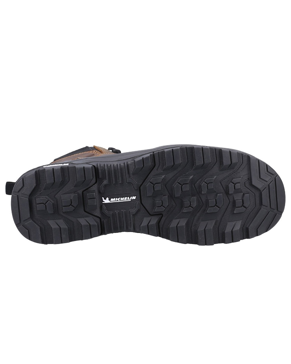 Coloured Brown Amblers Safety 980C Crusader Safety Boots Sole on a white background