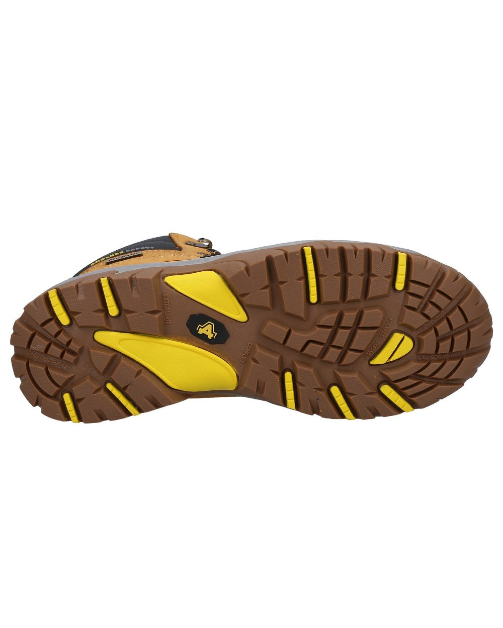 Honey Coloured Amblers Safety FS986 Waterproof Safety Boots on a white background