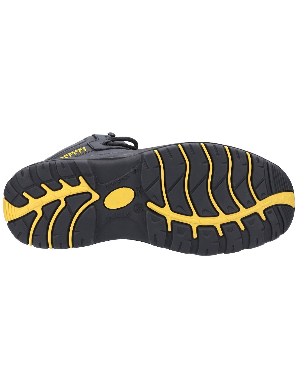 Black Coloured Amblers Safety AS605C Safety Boots Sole on a white background
