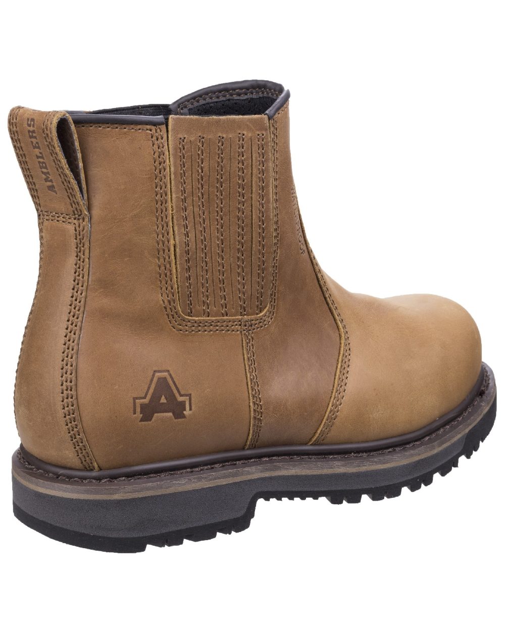Tan Coloured Amblers Safety AS232 Workton Waterproof Safety Boots on a white background