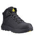 Black Coloured Amblers Safety AS321C Calderdale Waterproof S7 SR Boots on White Background