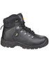 Black Coloured Amblers Safety AS335 Poron XRD Internal Metatarsal Safety Boot on a white background