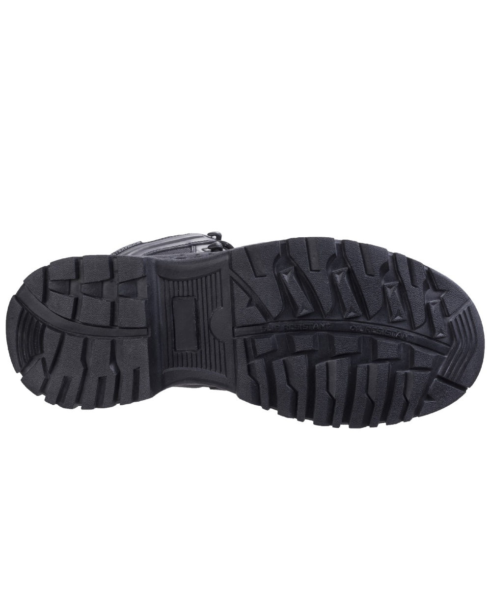 Black Coloured Amblers Safety AS440 Hybrid Metal Free Hi-leg Waterproof Safety Boots Sole on a white back ground