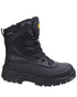 Black Coloured Amblers Safety AS440 Skomer Src Hybrid Hi-Leg Waterproof Safety Boots on a white back ground