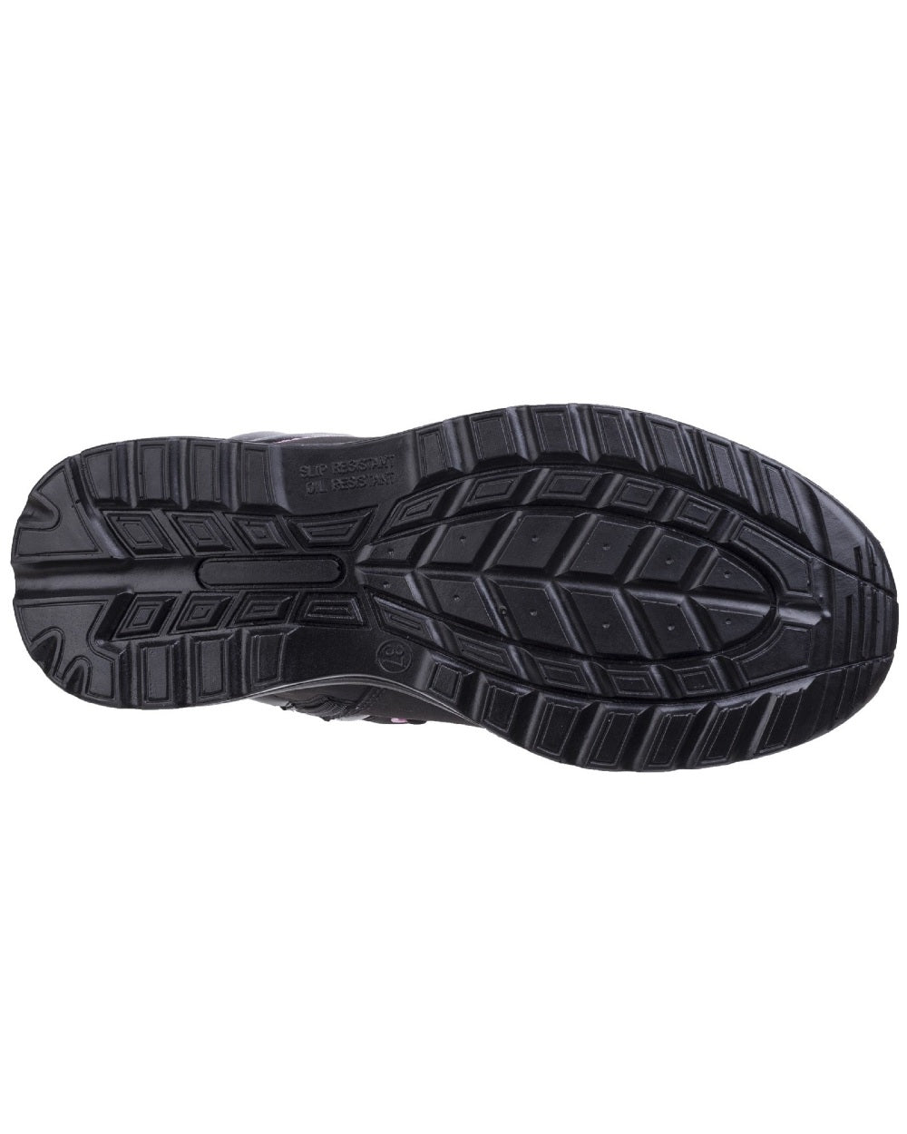Black Coloured Amblers Safety Womens AS601 Lydia Side Zip Safety Boots on a white background