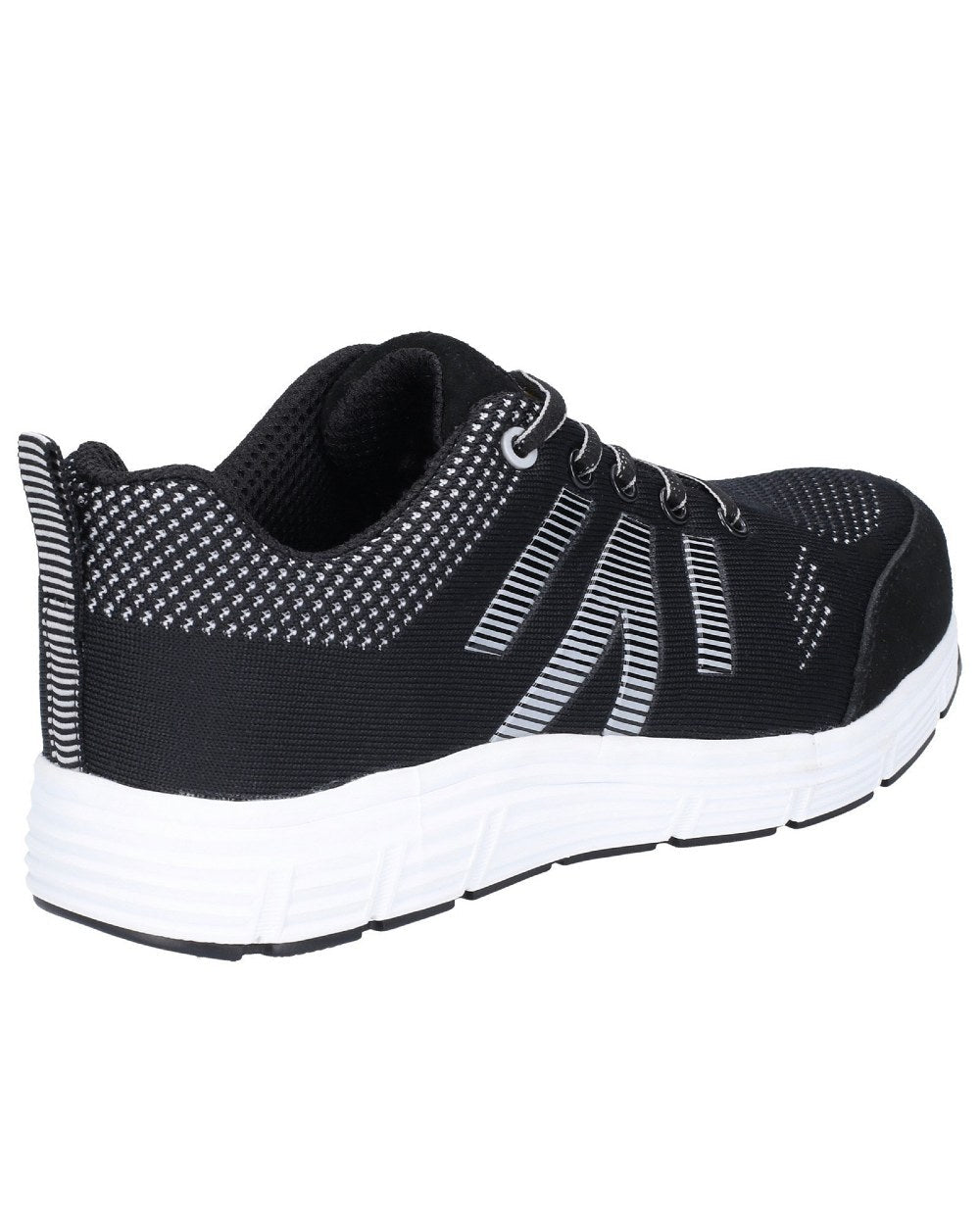 Black Coloured Amblers Safety AS714 BOLT Safety Trainer on a white background