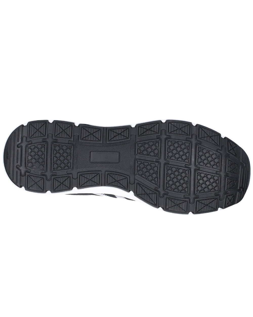 Black Coloured Amblers Safety AS714 BOLT Safety Trainer Sole on a white background