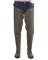 Green Coloured Amblers Safety Forth Thigh Safety Wader on a white background