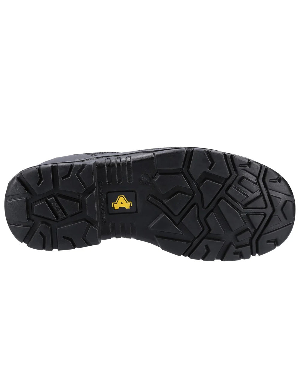 Black Coloured Amblers Safety FS008 Hi leg S3 SRC Safety Boots On A White Background