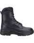 Black Coloured Amblers Safety FS009C Hi-leg Safety Boot on a white background