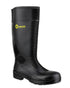 Black Coloured Amblers Safety FS100 Construction Safety Wellington on a white background