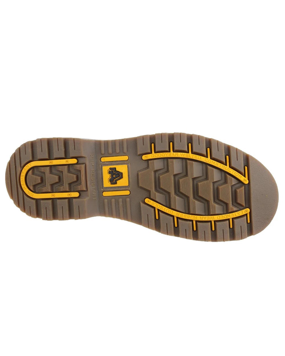Brown Coloured Amblers Safety FS103 SRA Safety Boots On A White Background