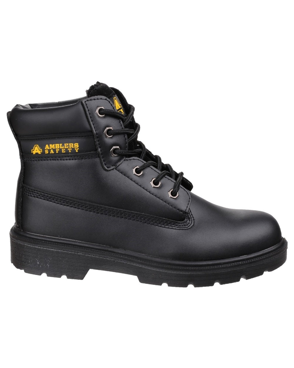 Black Coloured Amblers Safety FS112 Safety Boots on a white background