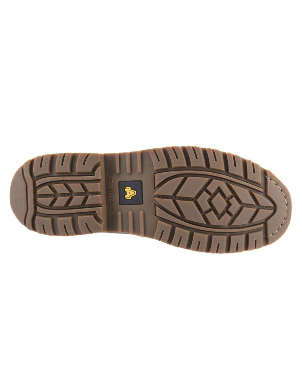 Brown Coloured Amblers Safety FS165 Pull-On Safety Dealer Sole on a white back ground