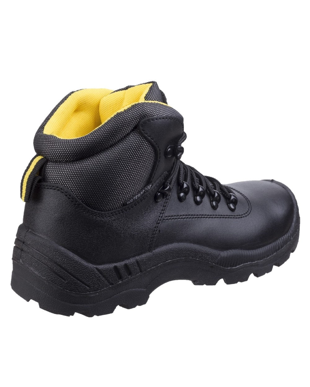 Black Coloured Amblers Safety FS220 Safety Boots on a white background