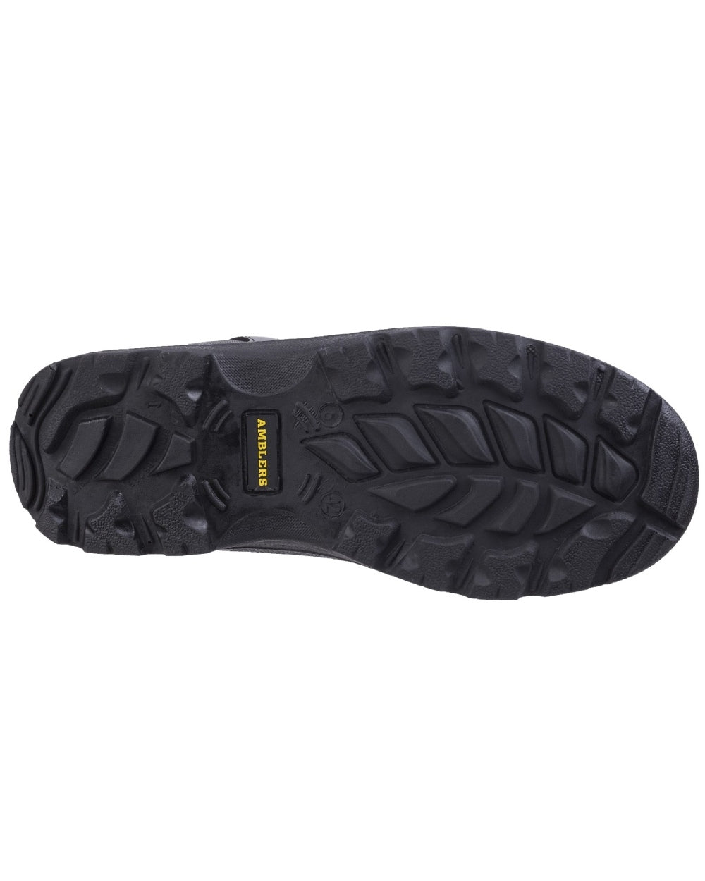 Black Coloured Amblers Safety FS220 Safety Boots Sole on a white background