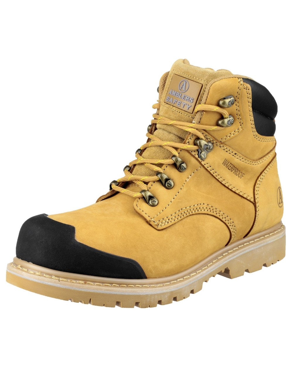 Honey Coloured Amblers Safety FS226 Industrial Safety Boots on a white background
