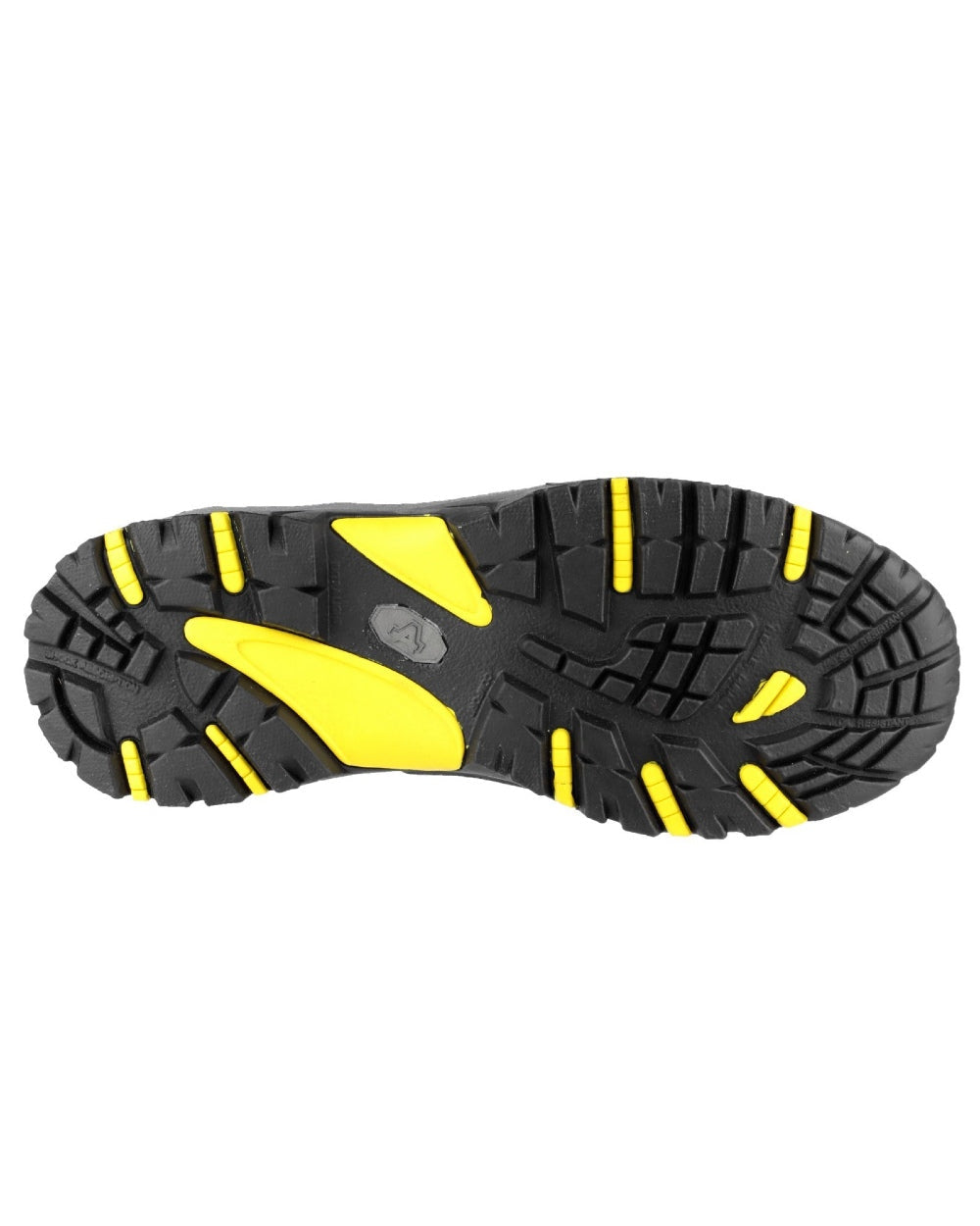 Black Coloured Amblers Safety FS32 Waterproof Safety Boots Sole on a white back ground