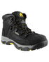 Black Coloured Amblers Safety FS32 Waterproof Safety Boots on a white back ground