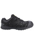 Black Coloured Amblers Safety FS40C Safety Trainers on a white background