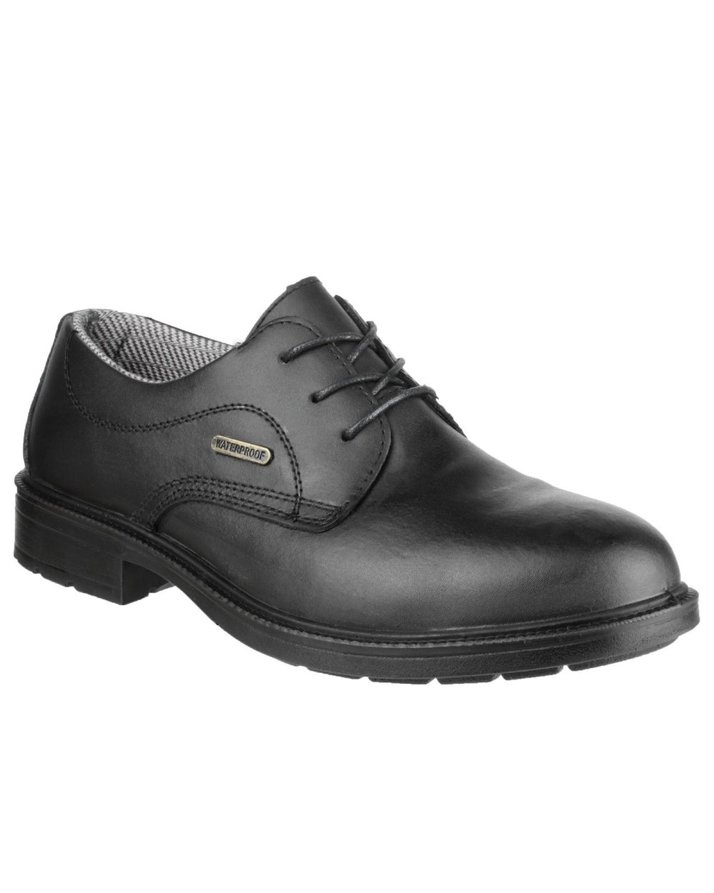 Black Coloured Amblers Safety FS662 Safety Shoes on a white background