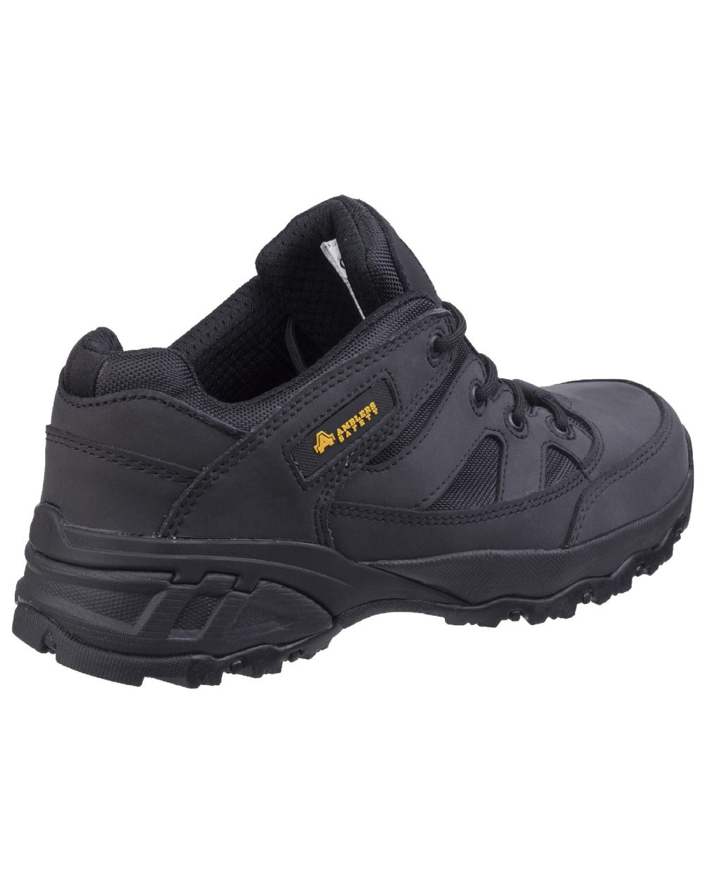 Black Coloured Amblers Safety FS68C Fully Composite Metal Free Safety Trainer on a white background