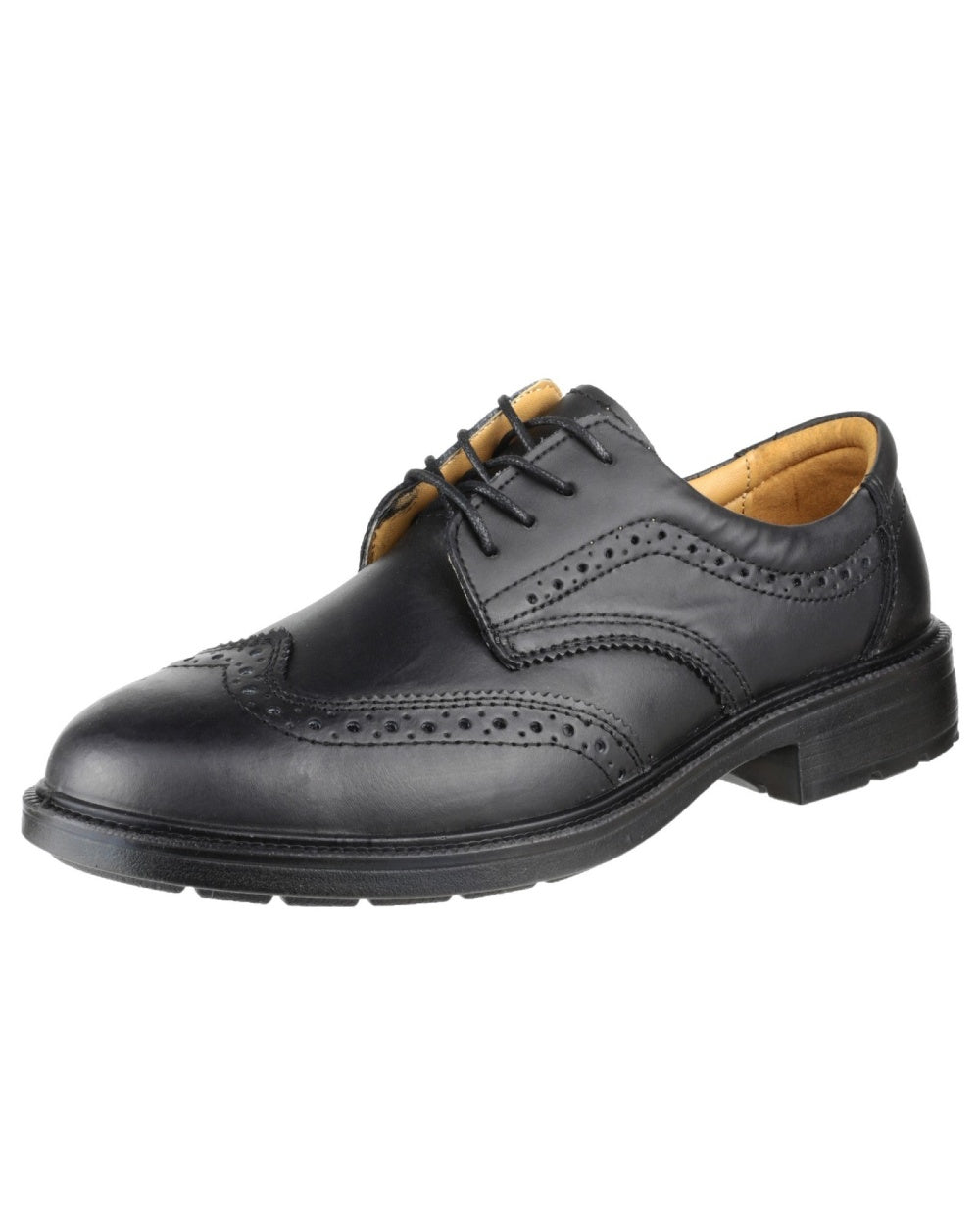 Black Coloured Amblers Safety Mens FS44 Safety Shoes on a white background