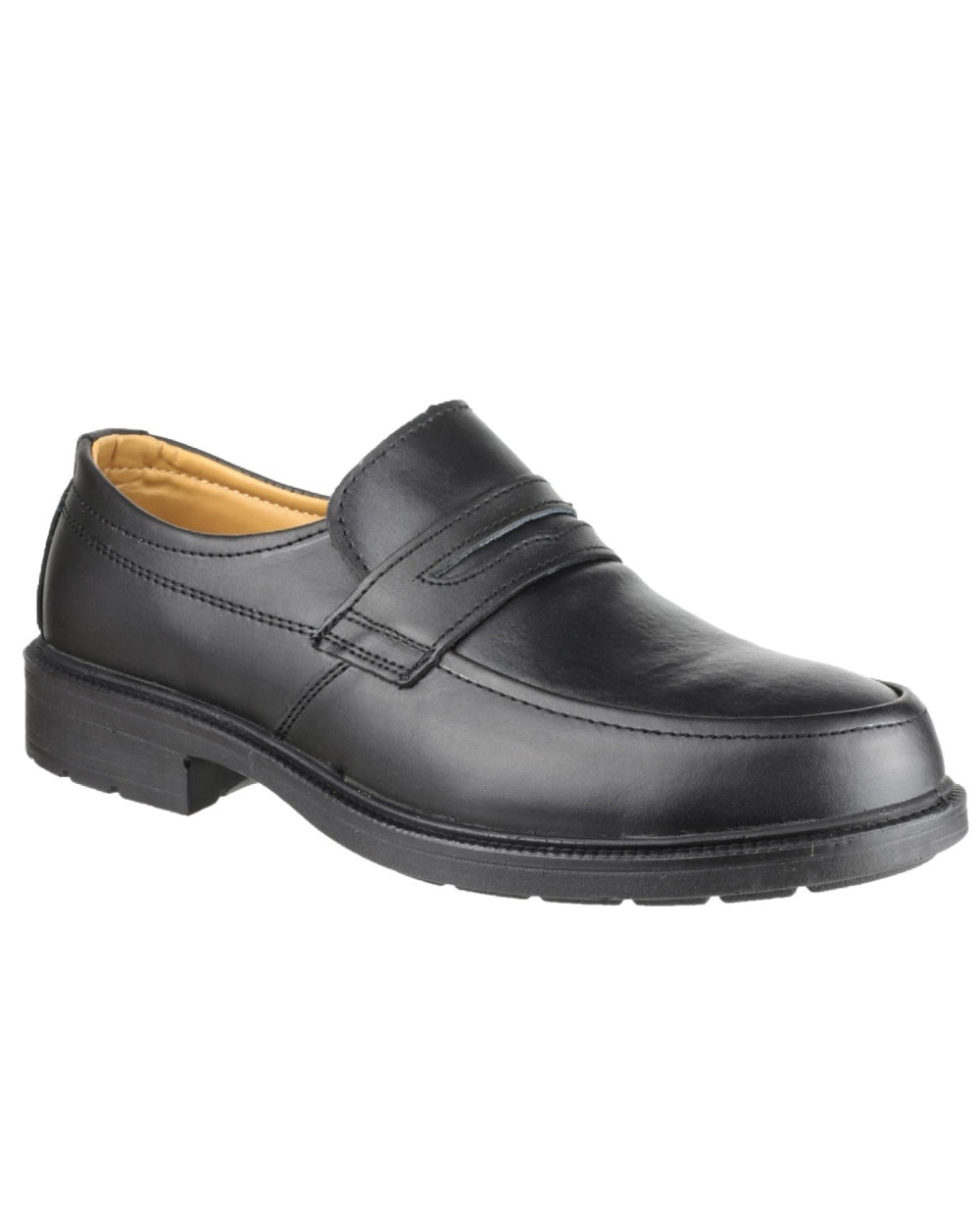Black Coloured Amblers Safety Mens FS46 Safety Shoes on a white background