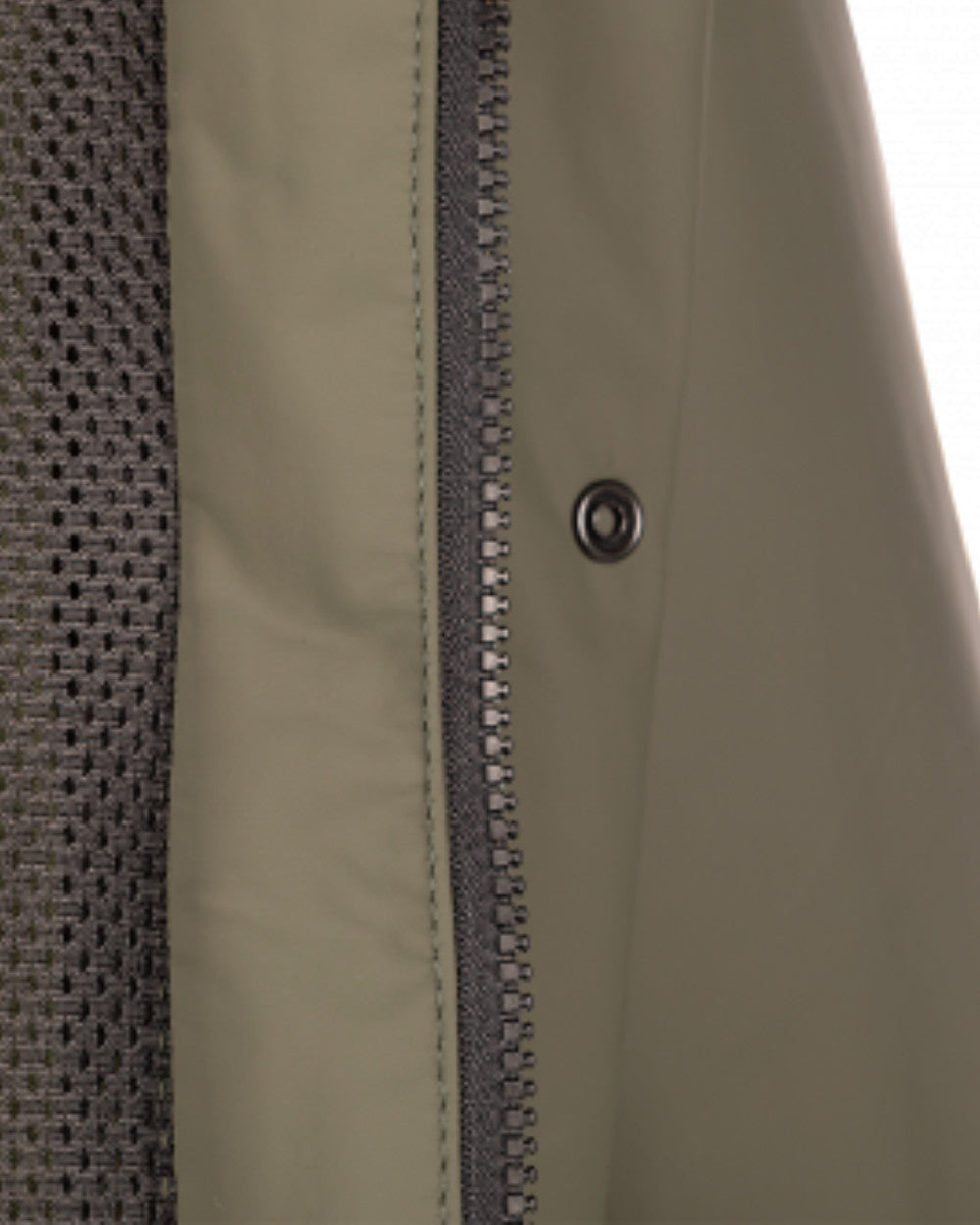 Khaki Coloured Baleno Arras Rain Jacket On A White Background