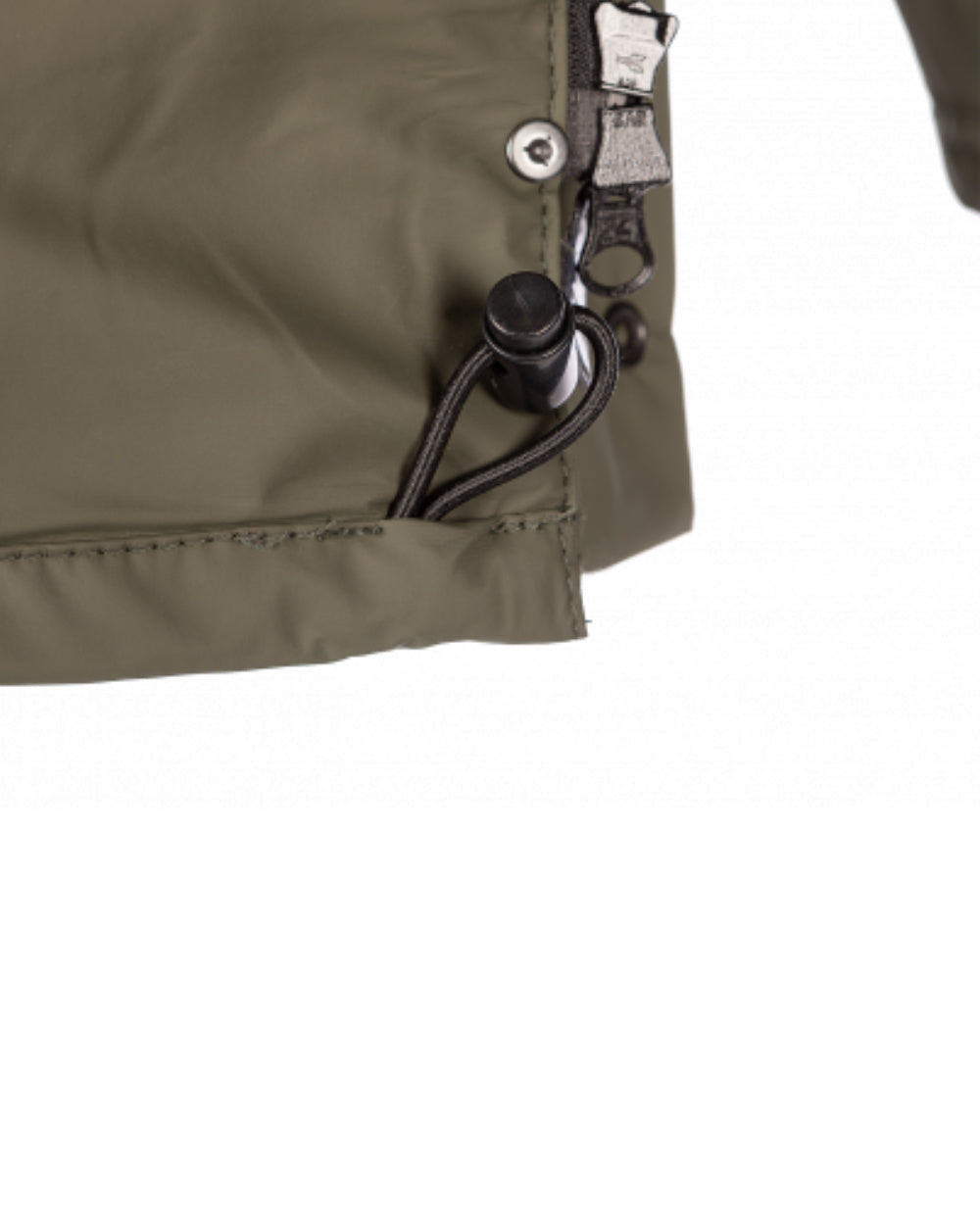 Khaki Coloured Baleno Arras Rain Jacket On A White Background
