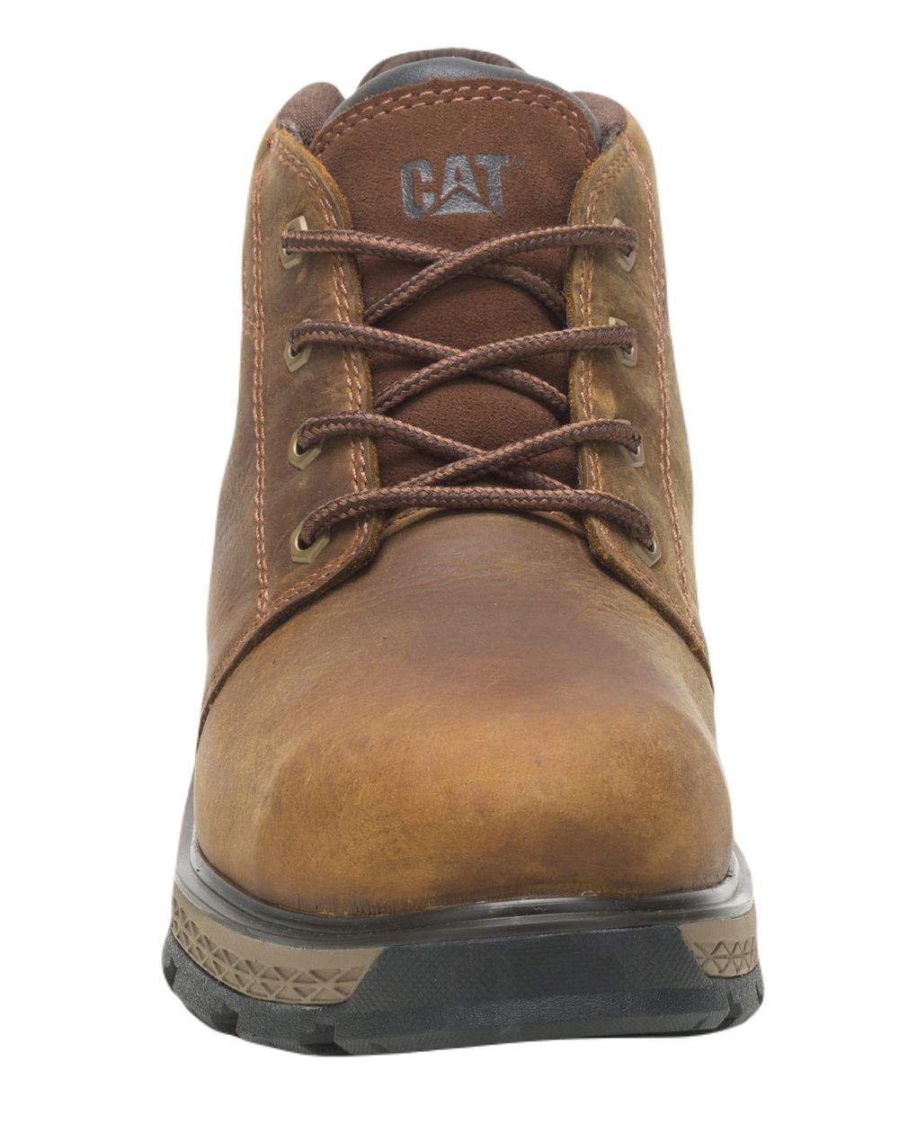 Pyramid Coloured Caterpillar Exposition 4.5 Safety Boots on White Background